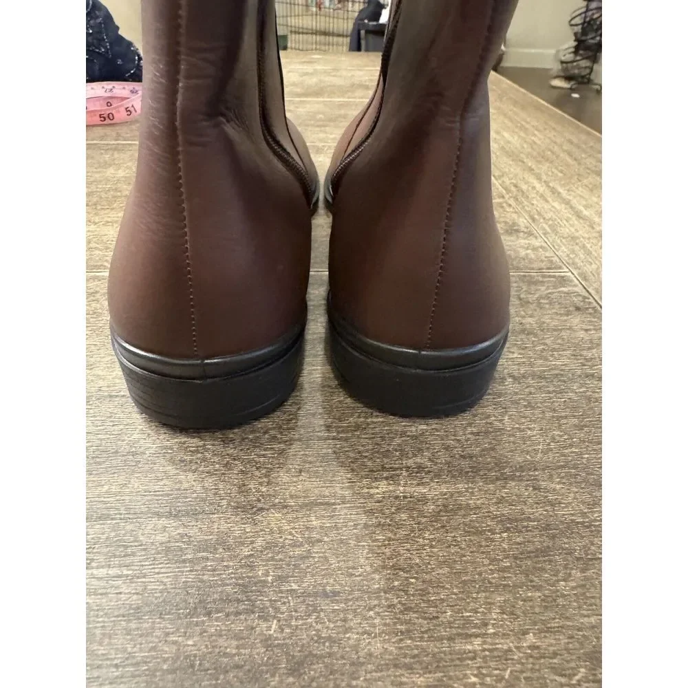 Women's ECCO Touch 15 Buckle Hydromax‎ Ankle Boot Mink Full Grain Leather 9.5